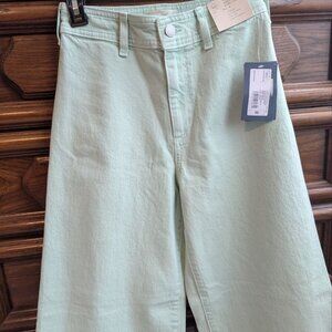 Women`s High-Rise Sailor Wide Leg Ankle Jeans - Universal Thread - Green Size 00